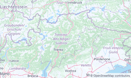 Carte de Trentino-Alto