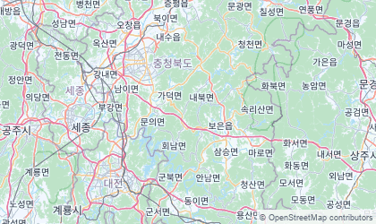 Carte de Chungcheongbuk-do
