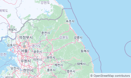 Carte de Gangwon-do