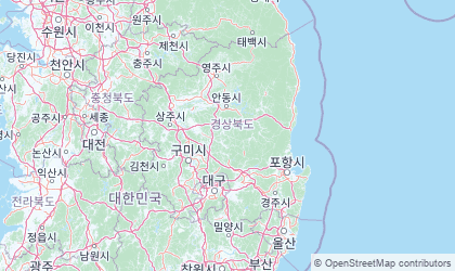 Carte de Gyeongsangbuk-do