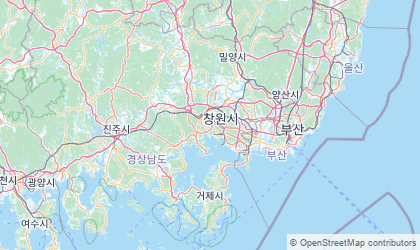 Carte de Gyeongsangnam-do