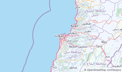 Carte de Beyrouth