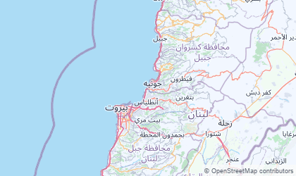 Carte de Mont-Liban