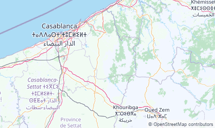 Carte de Chaouia-Ouardigha