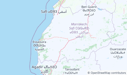 Carte de Marrakech-Tensift-Al Haouz