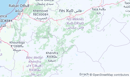 Carte de Meknès-Tafilalet