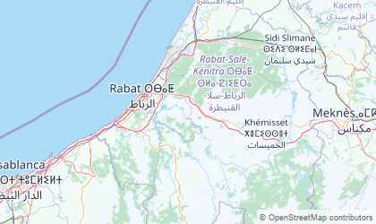 Carte de Rabat-Salé-Zemmour-Zaër