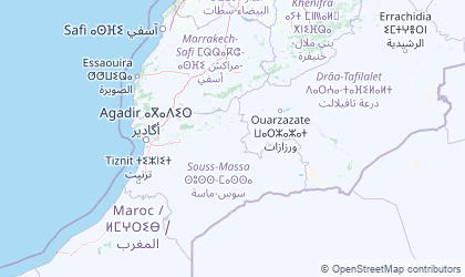 Carte de Souss-Massa-Drâa