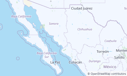 Carte de Mexique Nord