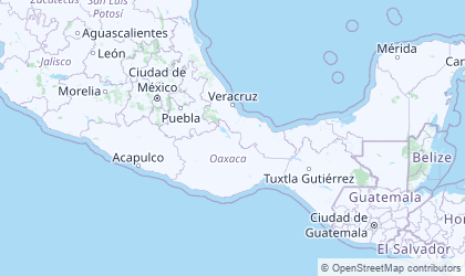 Carte de Mexique Sud-ouest