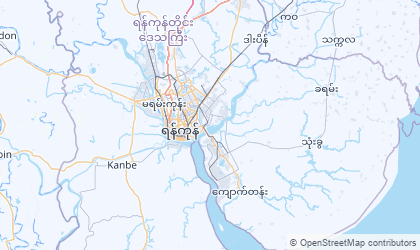 Carte de Yangon