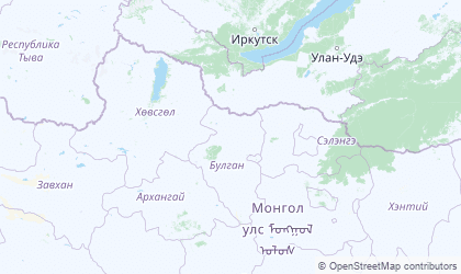 Carte de Mongolie Nord