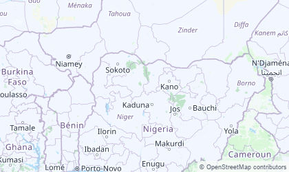 Carte de Nigeria Nord-Ouest