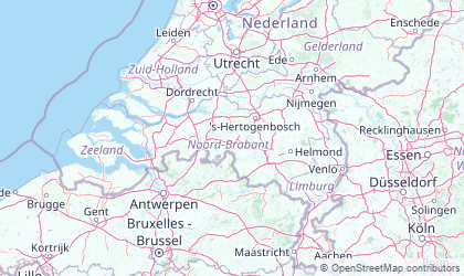Carte de Nord du Brabant