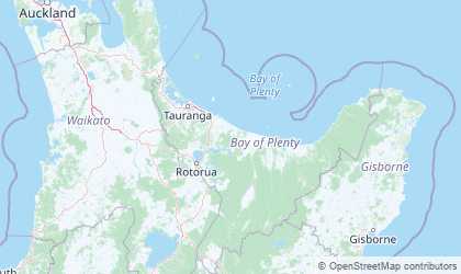 Carte de Bay of Plenty