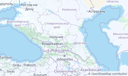 Carte de Caucase du Nord