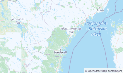 Carte de Västernorrland