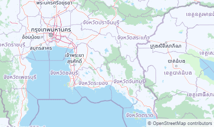 Carte de Thaïlande orientale