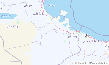 Carte de Tunisie Sud-Est