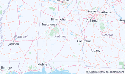 Carte de Alabama