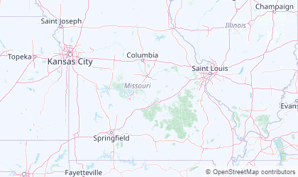 Carte de Missouri
