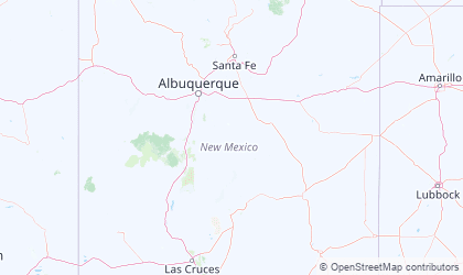Carte de Nouveau-Mexique