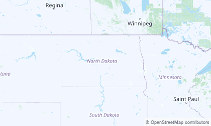 Carte de Dakota du Nord
