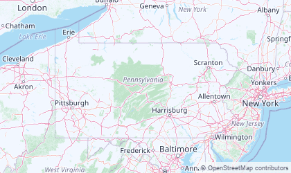 Carte de Pennsylvanie