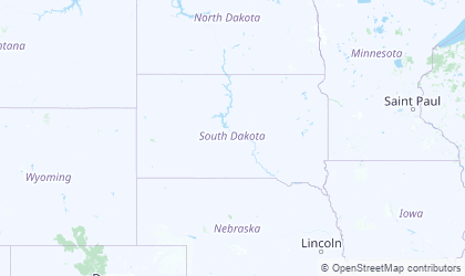 Carte de Dakota du Sud