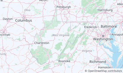 Carte de Virginie occidentale