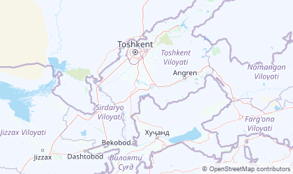 Carte de Toshkent