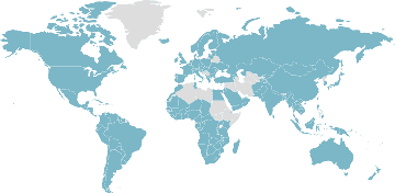 Carte mondiale des pays membres : OMC - Organisation mondiale du commerce