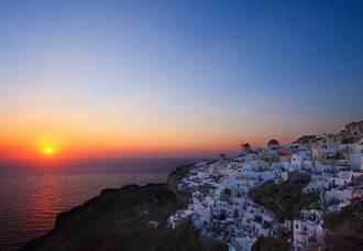 Coucher de soleil Grèce